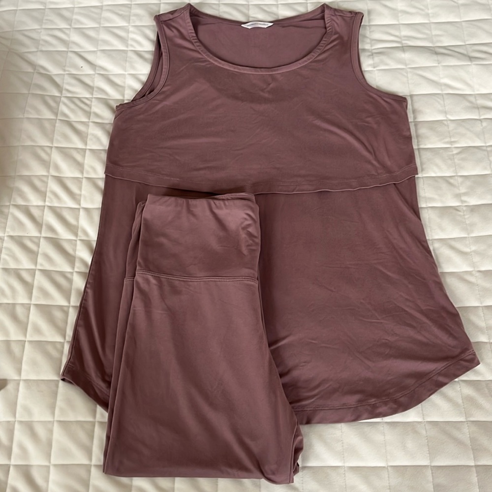 Kindred Bravely Maternity Pajamas Dusty Mauve Size Small